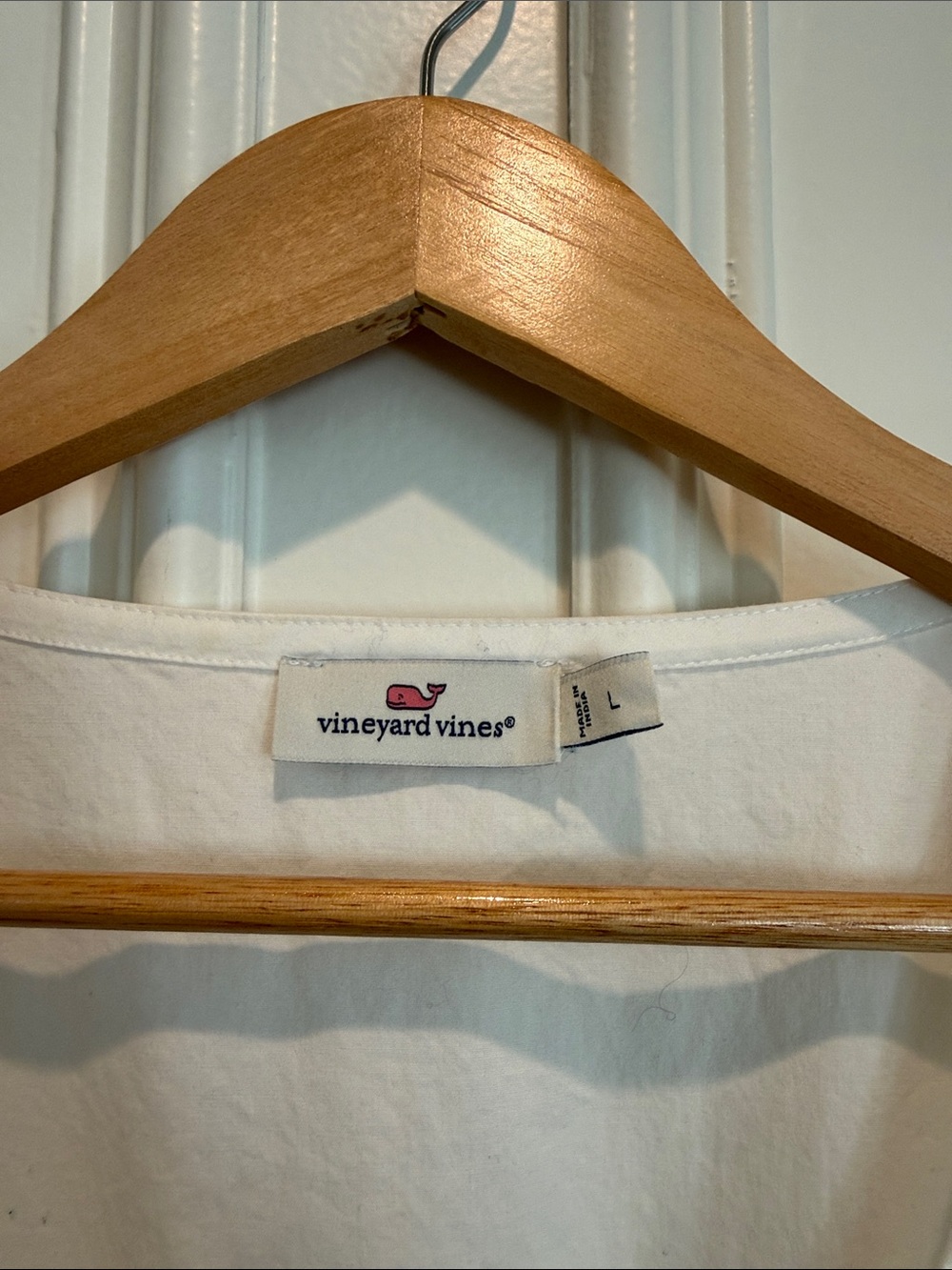 Vineyard Vines White V-Neck Ruffle Sleeve Midi Dress - Picture 2 of 3